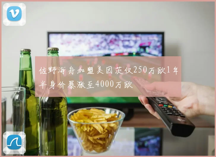 佐野海舟加盟美因茨仅250万欧1年半身价暴涨至4000万欧